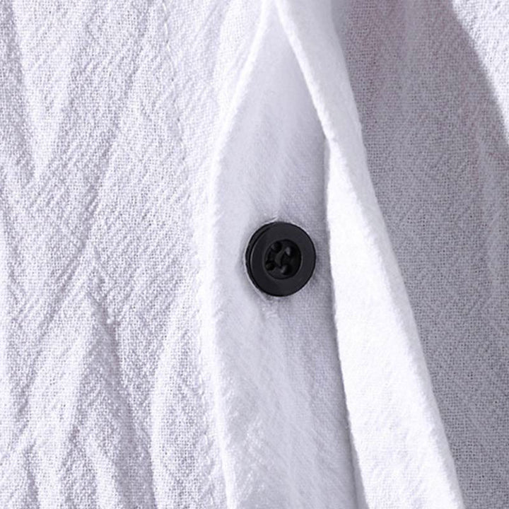 Koszula męska z krótkim rękawem i bawełny z guzikami Buddha Stones Summer - image 8