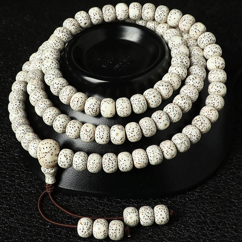 Bransoletka z bursztynu i agatu z Buddha Stones Tybetańskie nasiona Bodhi