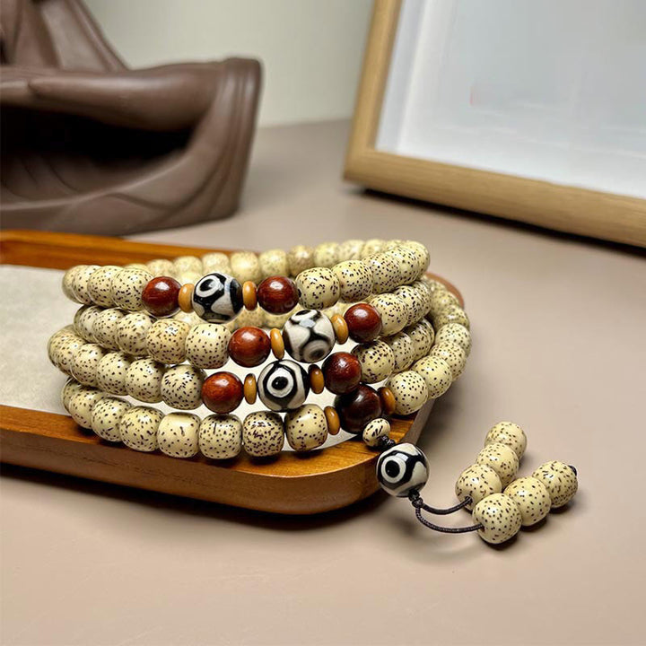 Buddha Stones 108 Mala Koraliki Bodhi Nasiona Dzi Koralik Trzymający Z dala Złe Duchy Bransoletka