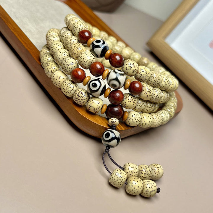 Buddha Stones 108 Mala Koraliki Bodhi Nasiona Dzi Koralik Trzymający Z dala Złe Duchy Bransoletka