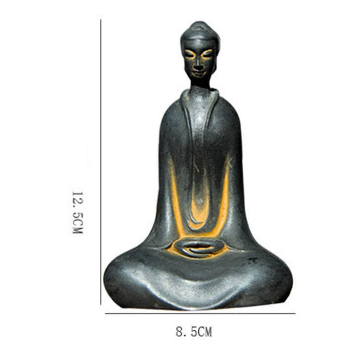 Buddha Stones Ręcznie Budda Siakjamuni Żelazo Proszek Rdza Odlew Żywicy Statua Dekoracja Domu