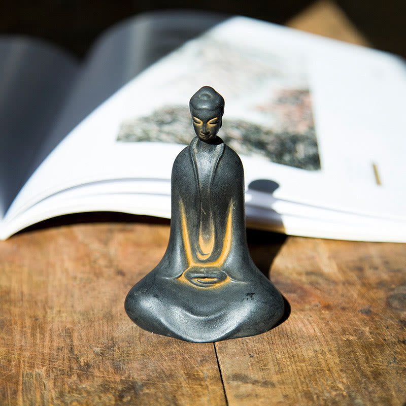 Buddha Stones Ręcznie Budda Siakjamuni Żelazo Proszek Rdza Odlew Żywicy Statua Dekoracja Domu