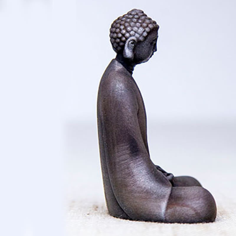 Buddha Stones Ręcznie robione Medytacja Budda Siakjamuni Żelazo Proszek Rdza Odlew Żywicy Dekoracja Statuy