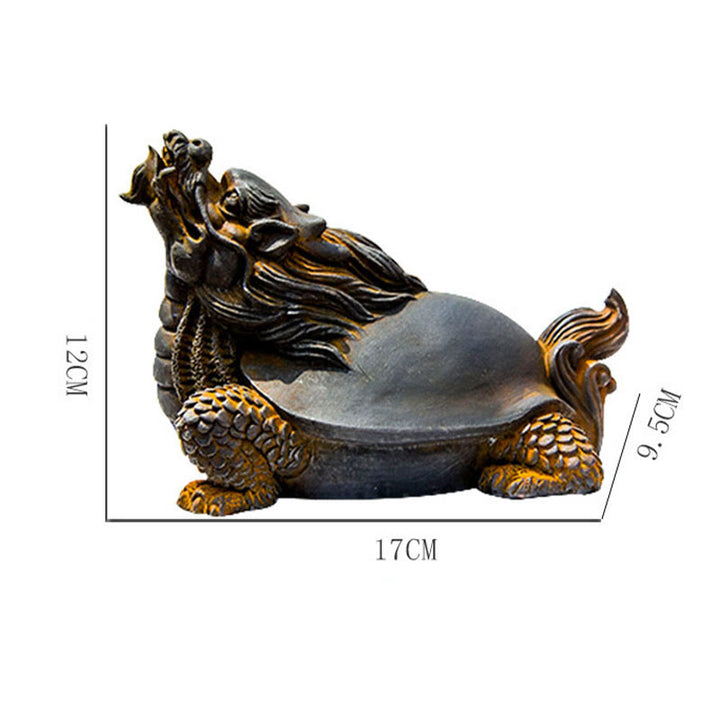 Buddha Stones Ręcznie robione Smok Żółw Żelazo Proszek Rdza Odlew Żywicy Statua Dekoracja Domu