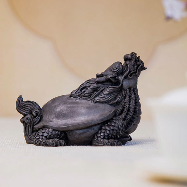 Buddha Stones Ręcznie robione Smok Żółw Żelazo Proszek Rdza Odlew Żywicy Statua Dekoracja Domu