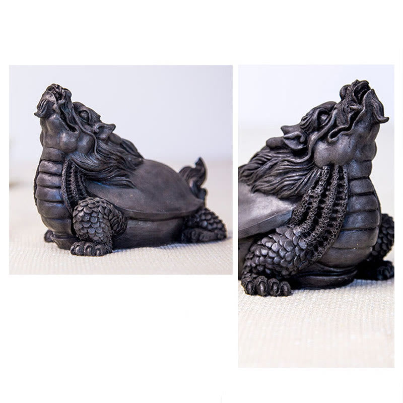 Buddha Stones Ręcznie robione Smok Żółw Żelazo Proszek Rdza Odlew Żywicy Statua Dekoracja Domu