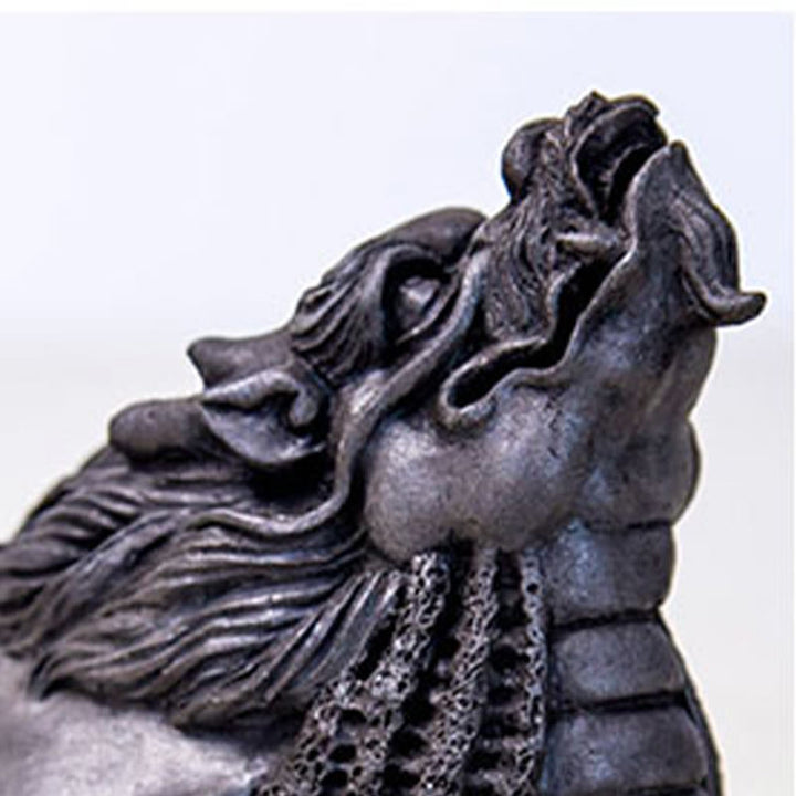 Buddha Stones Ręcznie robione Smok Żółw Żelazo Proszek Rdza Odlew Żywicy Statua Dekoracja Domu - image 17