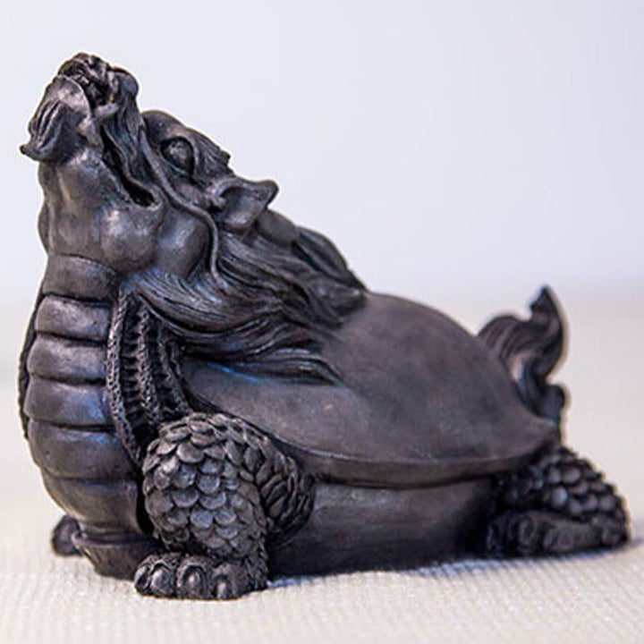 Buddha Stones Ręcznie robione Smok Żółw Żelazo Proszek Rdza Odlew Żywicy Statua Dekoracja Domu