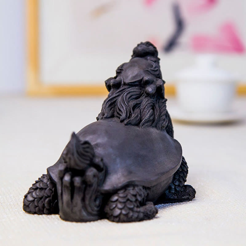 Buddha Stones Ręcznie robione Smok Żółw Żelazo Proszek Rdza Odlew Żywicy Statua Dekoracja Domu