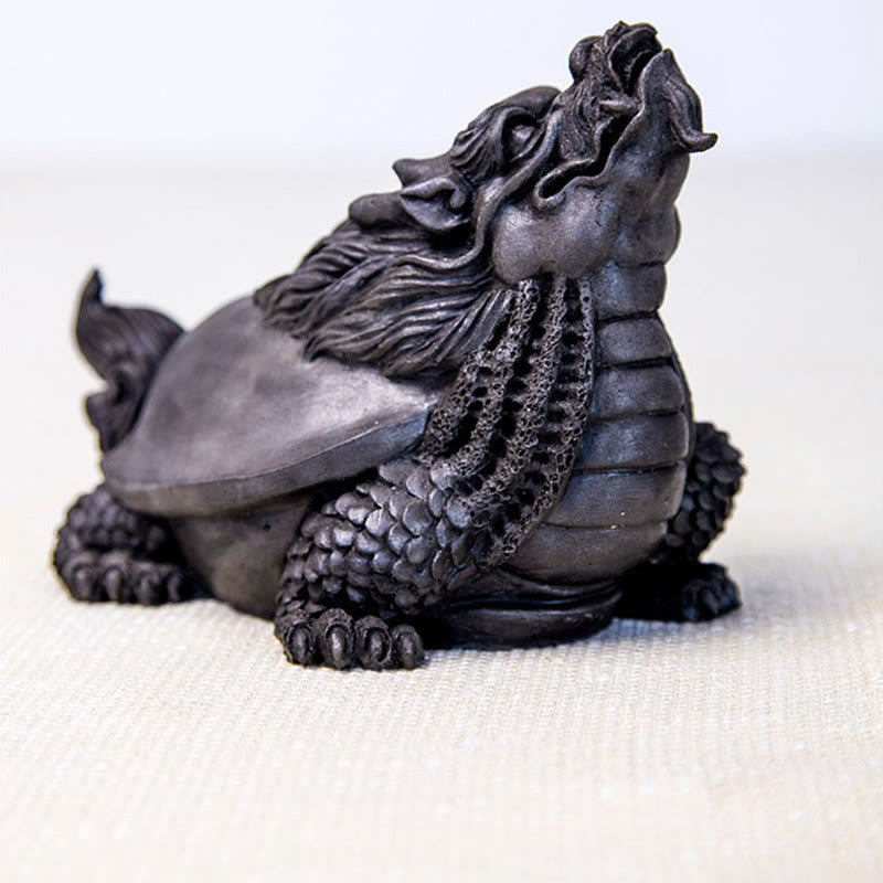 Buddha Stones Ręcznie robione Smok Żółw Żelazo Proszek Rdza Odlew Żywicy Statua Dekoracja Domu