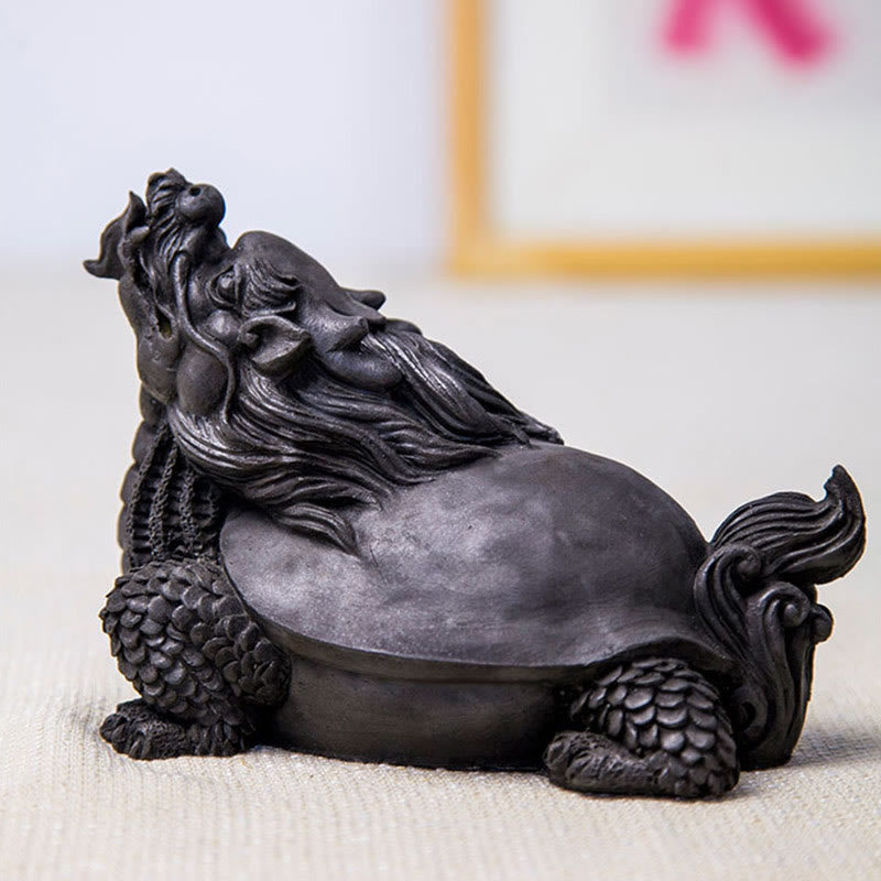 Buddha Stones Ręcznie robione Smok Żółw Żelazo Proszek Rdza Odlew Żywicy Statua Dekoracja Domu