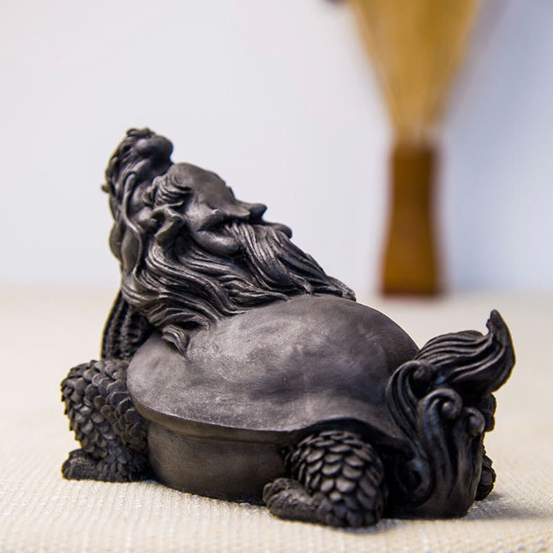 Buddha Stones Ręcznie robione Smok Żółw Żelazo Proszek Rdza Odlew Żywicy Statua Dekoracja Domu