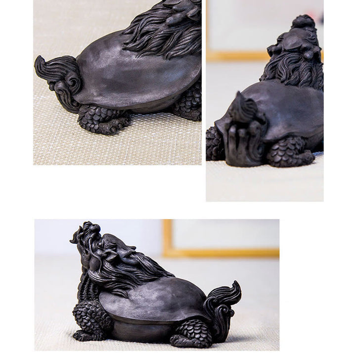 Buddha Stones Ręcznie robione Smok Żółw Żelazo Proszek Rdza Odlew Żywicy Statua Dekoracja Domu