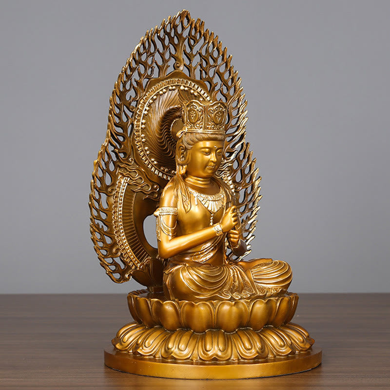 Buddha Stones Tathagata Figurka Buddy Spokój Miedziana Statua Domowa Oferta Dekoracja - image 2