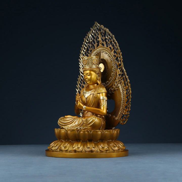 Buddha Stones Tathagata Figurka Buddy Spokój Miedziana Statua Domowa Oferta Dekoracja - image 15