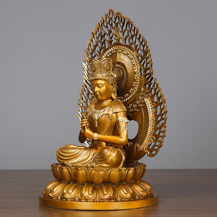 Buddha Stones Tathagata Figurka Buddy Spokój Miedziana Statua Domowa Oferta Dekoracja - image 13