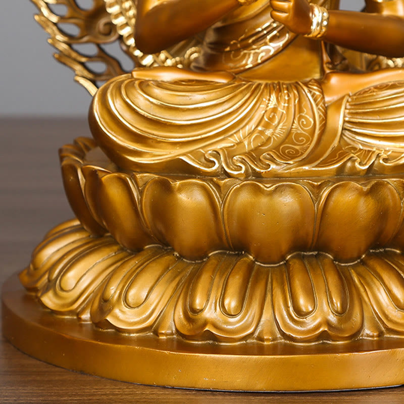Buddha Stones Tathagata Figurka Buddy Spokój Miedziana Statua Domowa Oferta Dekoracja - image 8