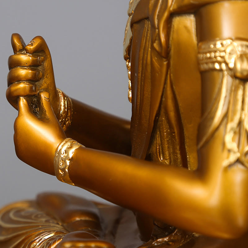 Buddha Stones Tathagata Figurka Buddy Spokój Miedziana Statua Domowa Oferta Dekoracja - image 7
