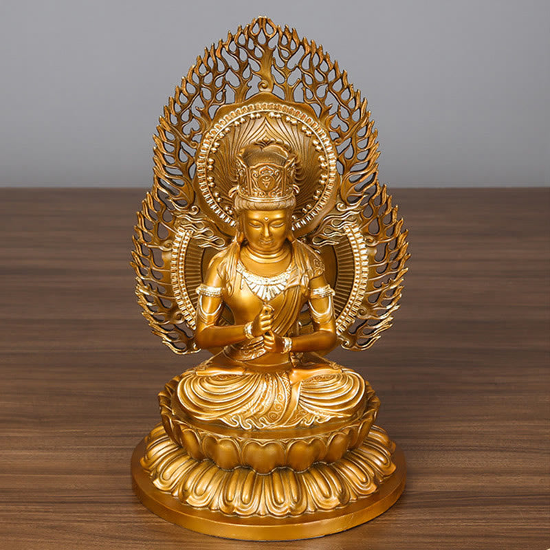 Buddha Stones Tathagata Figurka Buddy Spokój Miedziana Statua Domowa Oferta Dekoracja - image 10