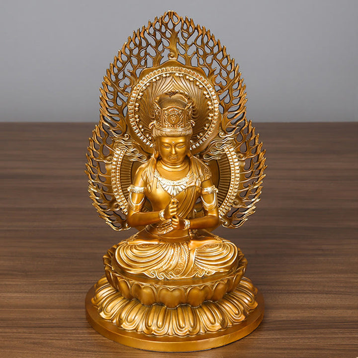 Buddha Stones Tathagata Figurka Buddy Spokój Miedziana Statua Domowa Oferta Dekoracja - image 10