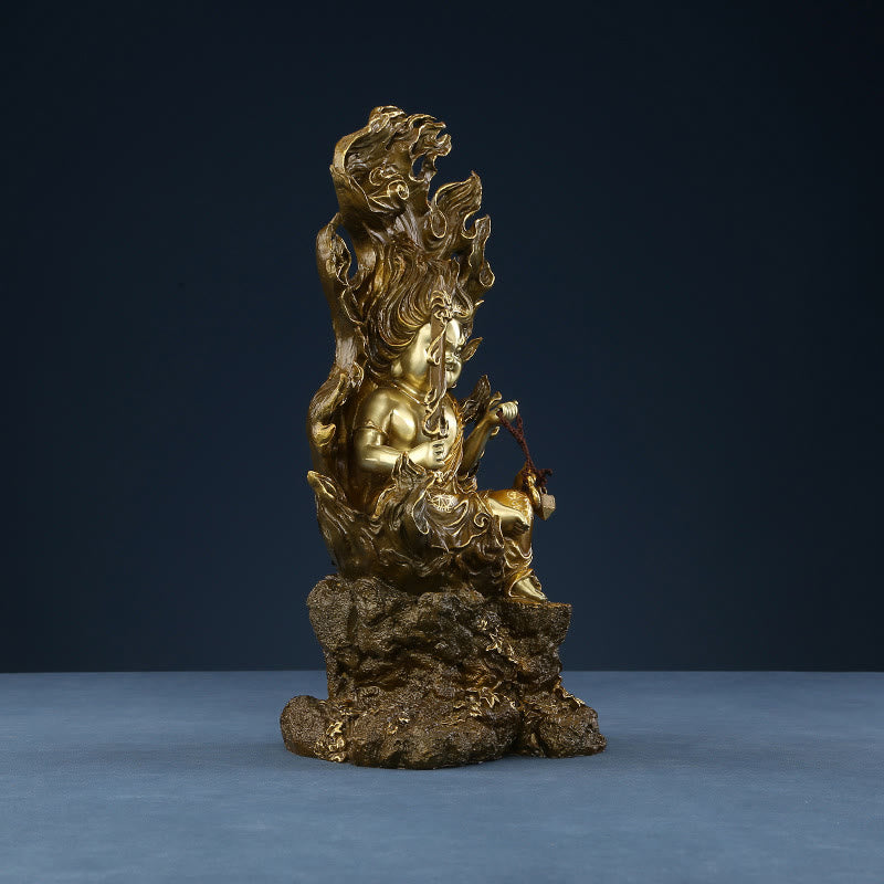 Buddha Stones Acalanatha Figurka Buddy Spokój Miedziana Statua Domowa Oferta Dekoracja - image 9