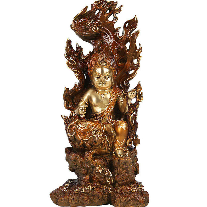 Buddha Stones Acalanatha Figurka Buddy Spokój Miedziana Statua Domowa Oferta Dekoracja - image 15