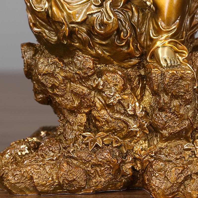 Buddha Stones Acalanatha Figurka Buddy Spokój Miedziana Statua Domowa Oferta Dekoracja - image 8