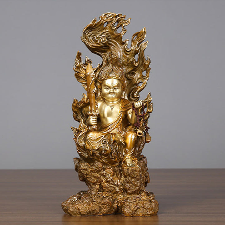 Buddha Stones Acalanatha Figurka Buddy Spokój Miedziana Statua Domowa Oferta Dekoracja