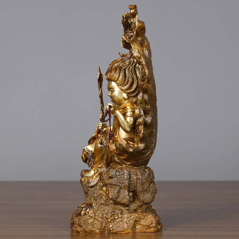 Buddha Stones Acalanatha Figurka Buddy Spokój Miedziana Statua Domowa Oferta Dekoracja