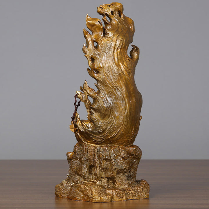 Buddha Stones Acalanatha Figurka Buddy Spokój Miedziana Statua Domowa Oferta Dekoracja - image 14