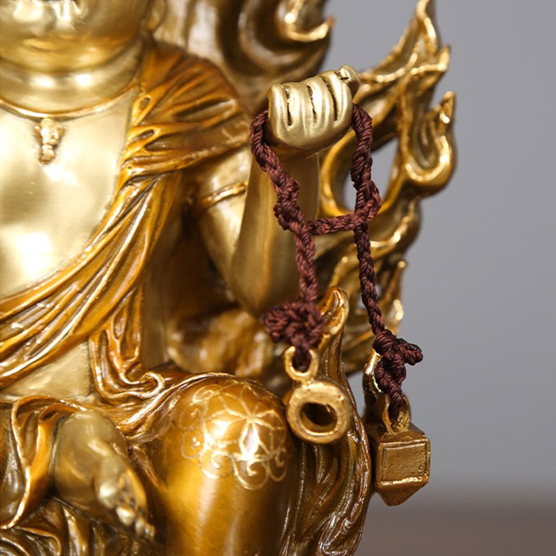 Buddha Stones Acalanatha Figurka Buddy Spokój Miedziana Statua Domowa Oferta Dekoracja - image 7