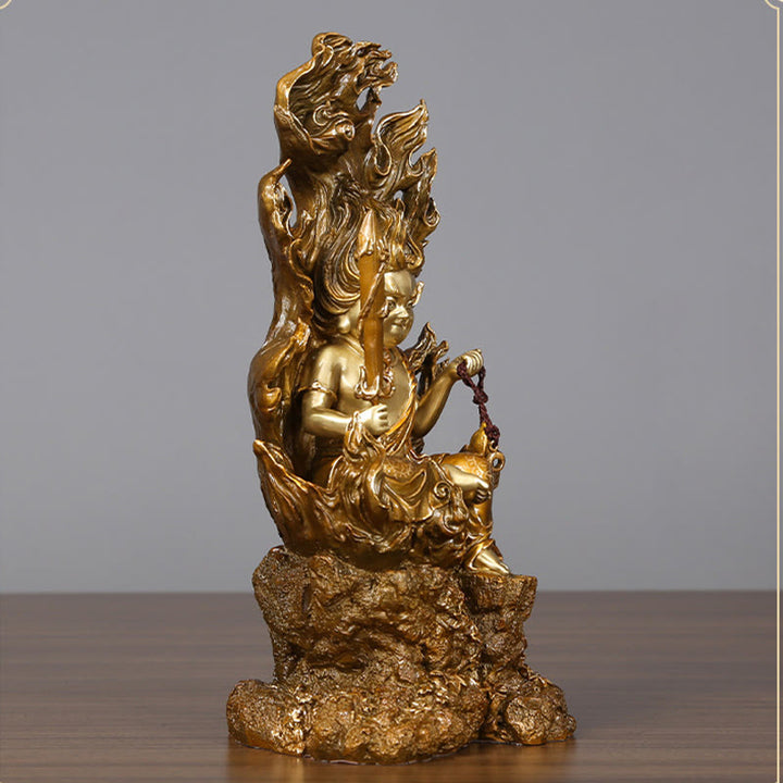 Buddha Stones Acalanatha Figurka Buddy Spokój Miedziana Statua Domowa Oferta Dekoracja - image 1