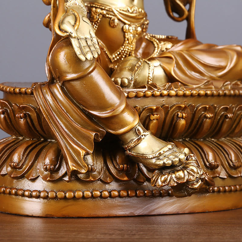 Buddha Stones Bodhisattwa Zielona Tara Figurka Ochrona Mosiądz Miedź Statua Dom Ofiara Dekoracja