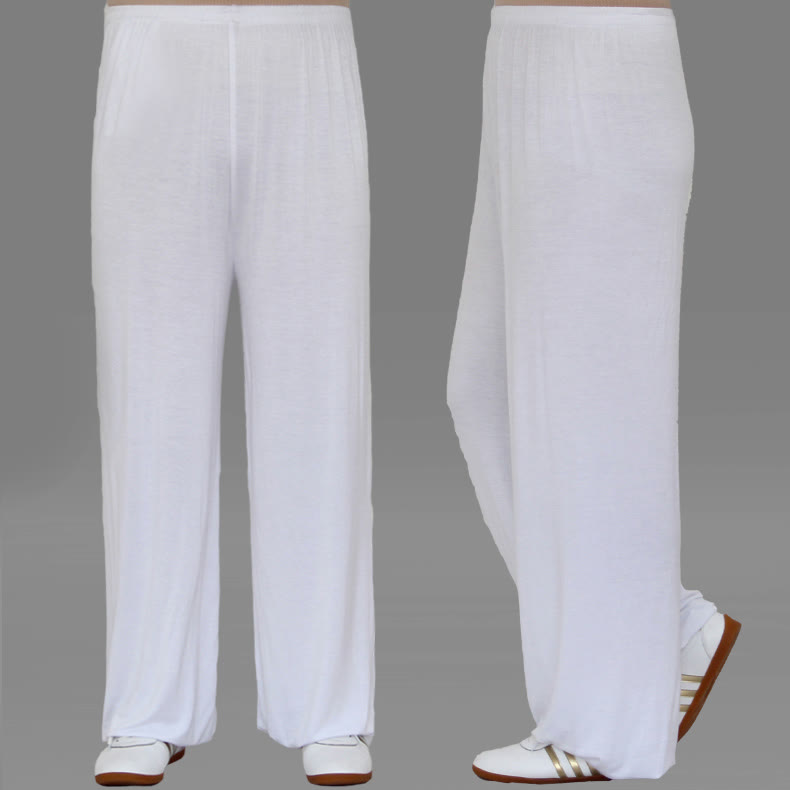 Buddha Stones Letnie Elastyczne Spodnie Tai Chi Qigong Praktyka Modal Unisex