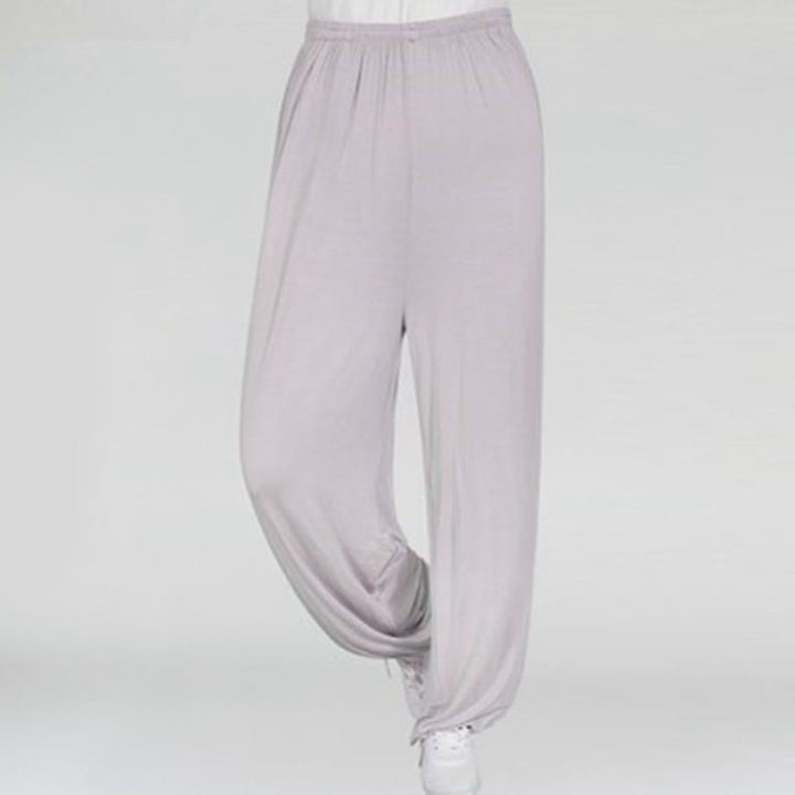 Buddha Stones Letnie Elastyczne Spodnie Tai Chi Qigong Praktyka Modal Unisex - Gainsboro - 3XL - ODPOWIEDNIE DLA USA/ UK/AU/ EU- 2XL - image 33