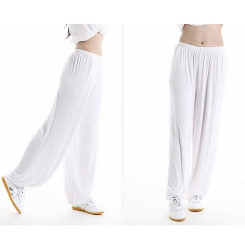 Buddha Stones Letnie Elastyczne Spodnie Tai Chi Qigong Praktyka Modal Unisex