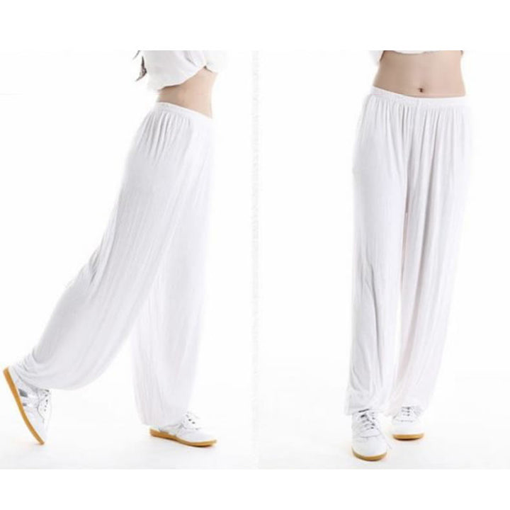 Buddha Stones Letnie Elastyczne Spodnie Tai Chi Qigong Praktyka Modal Unisex