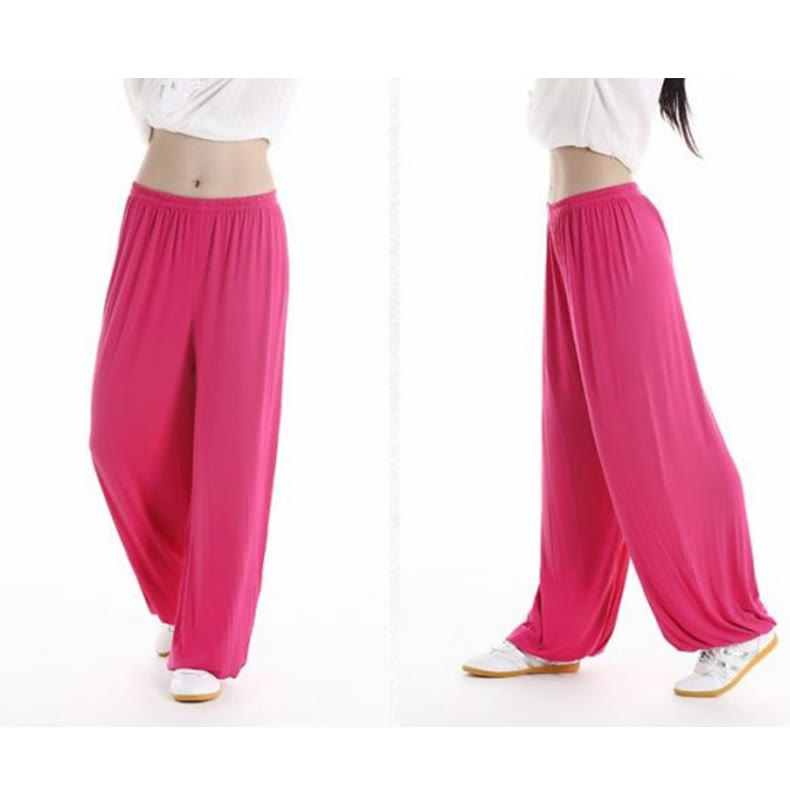 Buddha Stones Letnie Elastyczne Spodnie Tai Chi Qigong Praktyka Modal Unisex