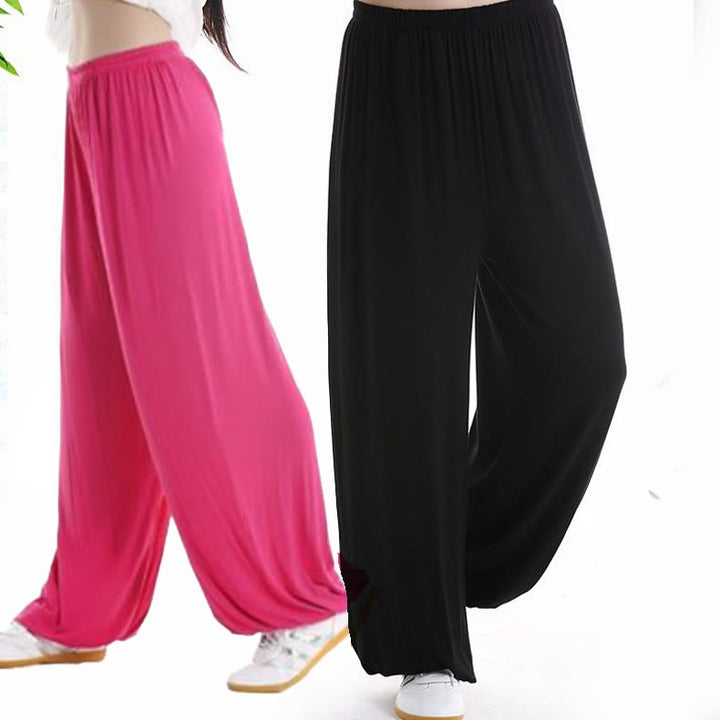 Buddha Stones Letnie Elastyczne Spodnie Tai Chi Qigong Praktyka Modal Unisex