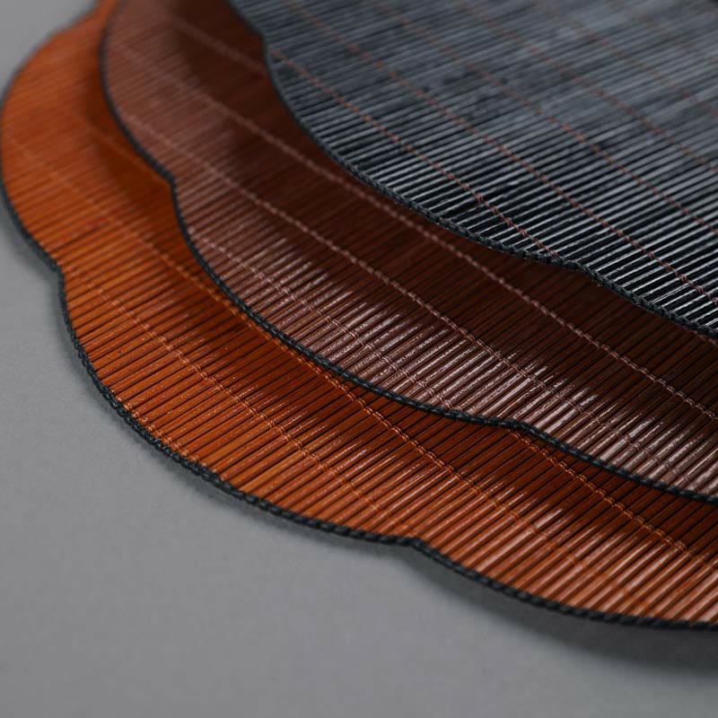 Buddha Stones w stylu chińskim, ręcznie robiony, bambusowy, długi uchwyt, przenośny, kręcony wentylator