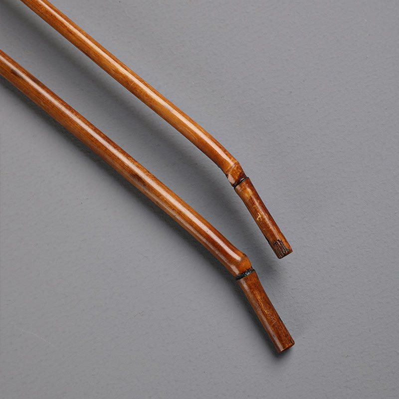 Buddha Stones w stylu chińskim, ręcznie robiony, okrągły, bambusowy, długi wentylator z uchwytem