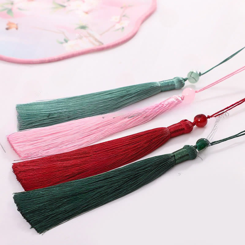 Buddha Stones Liść Miłorzębu Ryba Koi Kwiat Wiśni Kwiaty Wiosenne Ręczny Wentylator Z Uchwytem Drewnianym