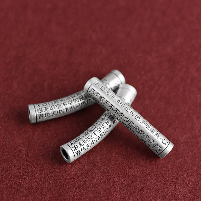 Buddha Stones 999 Srebro Sterling Sześć Prawdziwych Słów Sutra Serca Naszyjnik Wisiorek - image 4