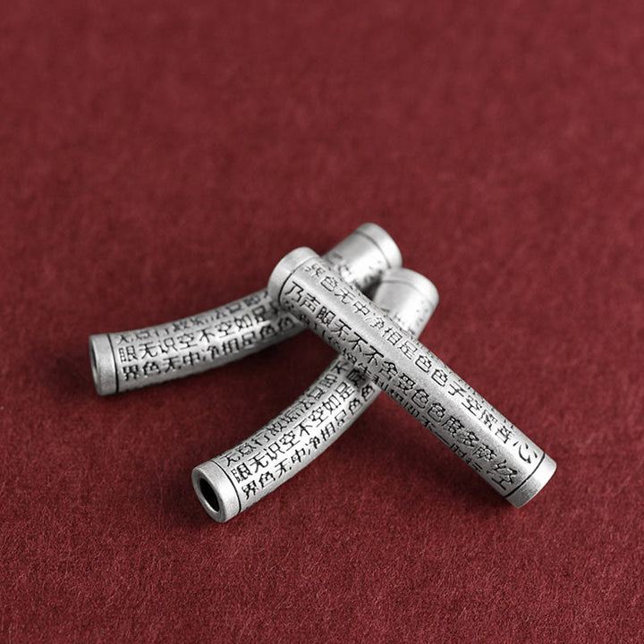 Buddha Stones 999 Srebro Sterling Sześć Prawdziwych Słów Sutra Serca Naszyjnik Wisiorek - image 4