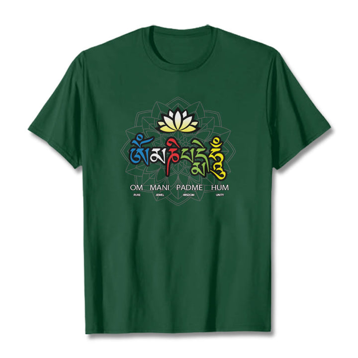 Buddha Stones Om Mani Padme Hum Lotos - Leśna zieleń - 2XL - image 6