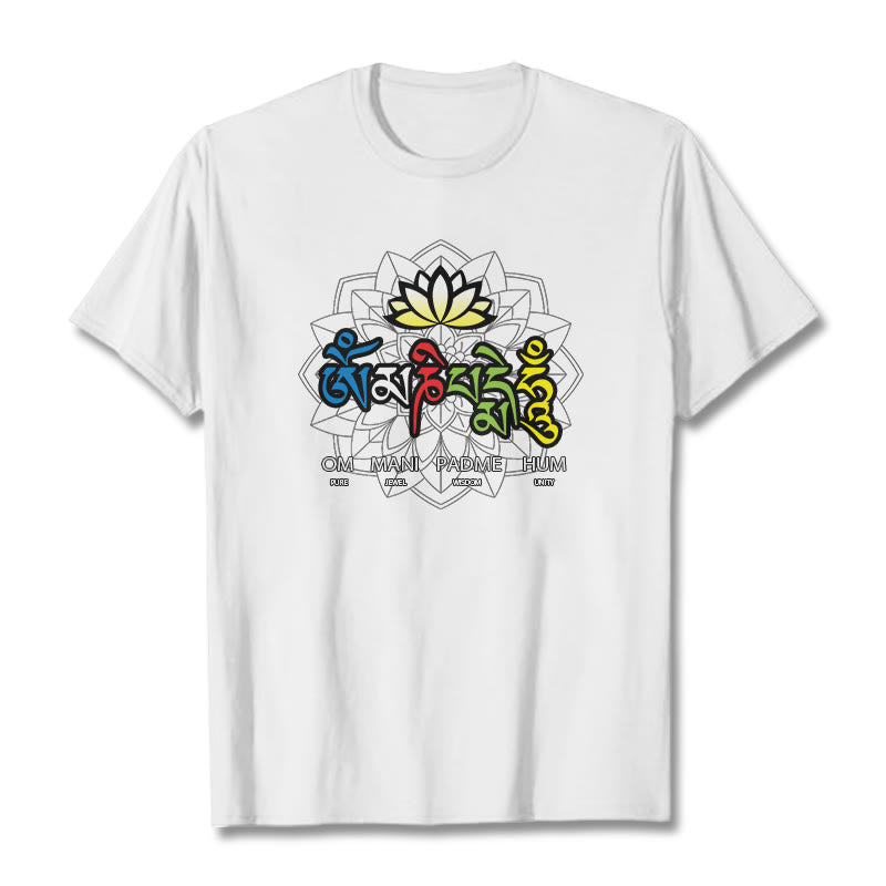 Buddha Stones Om Mani Padme Hum Lotos - Biały - 2XL - image 8