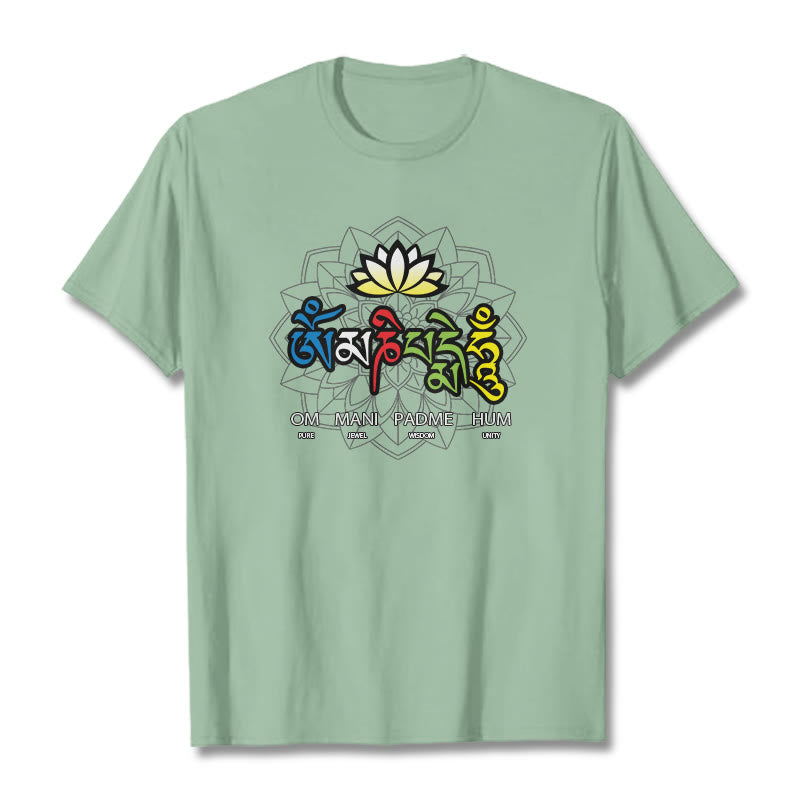 Buddha Stones Om Mani Padme Hum Lotos - Jasnozielony - 2XL - image 12