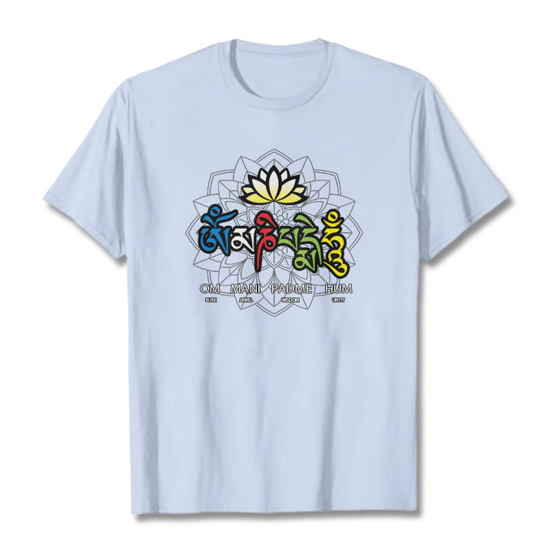 Buddha Stones Om Mani Padme Hum Lotos - Jasnoniebieski - 2XL - image 10