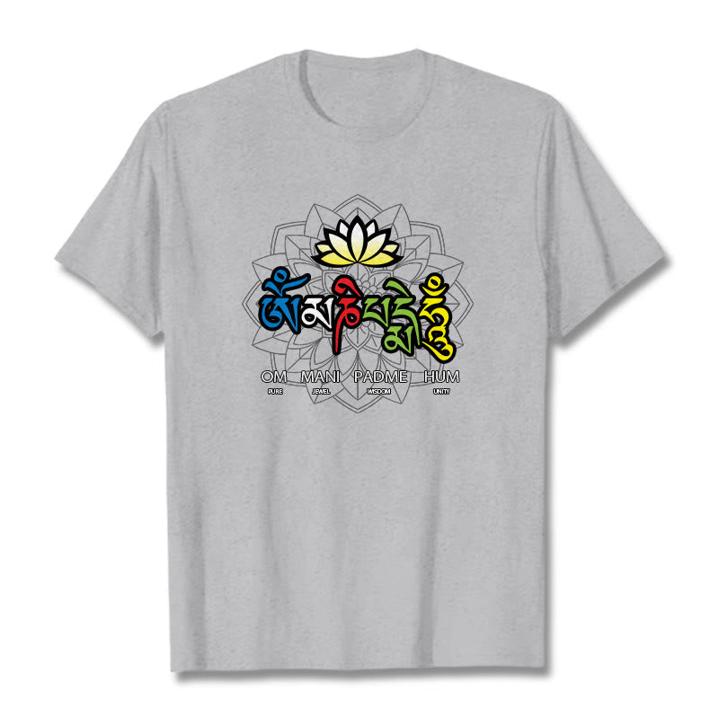 Buddha Stones Om Mani Padme Hum Lotos - Jasnoszary - 2XL - image 19