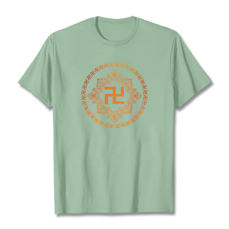 Koszulka z Buddha Stones i swastyką - Jasnozielony - 2XL - image 13